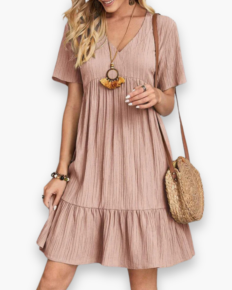 Damen Lässiges Bohemian Kleid | Mini