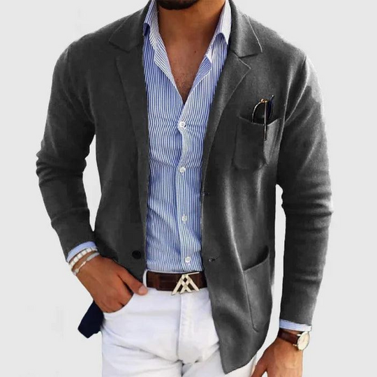 Herren Klassische Strickjacke Mit Taschen | Langärmelig