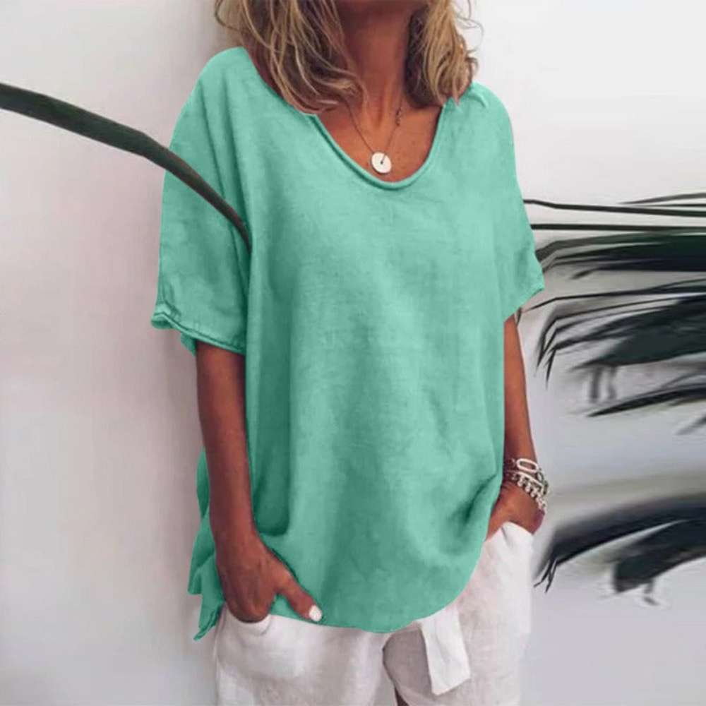 Damen Klassische Elegante Bluse | Kurzarm