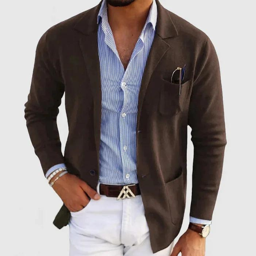 Herren Klassische Strickjacke Mit Taschen | Langärmelig