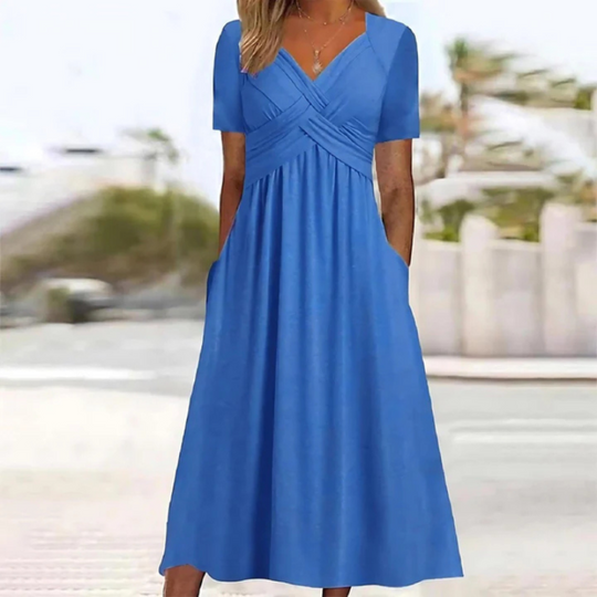 Damen Elegantes A-Linien Kleid | Midi Abendkleider