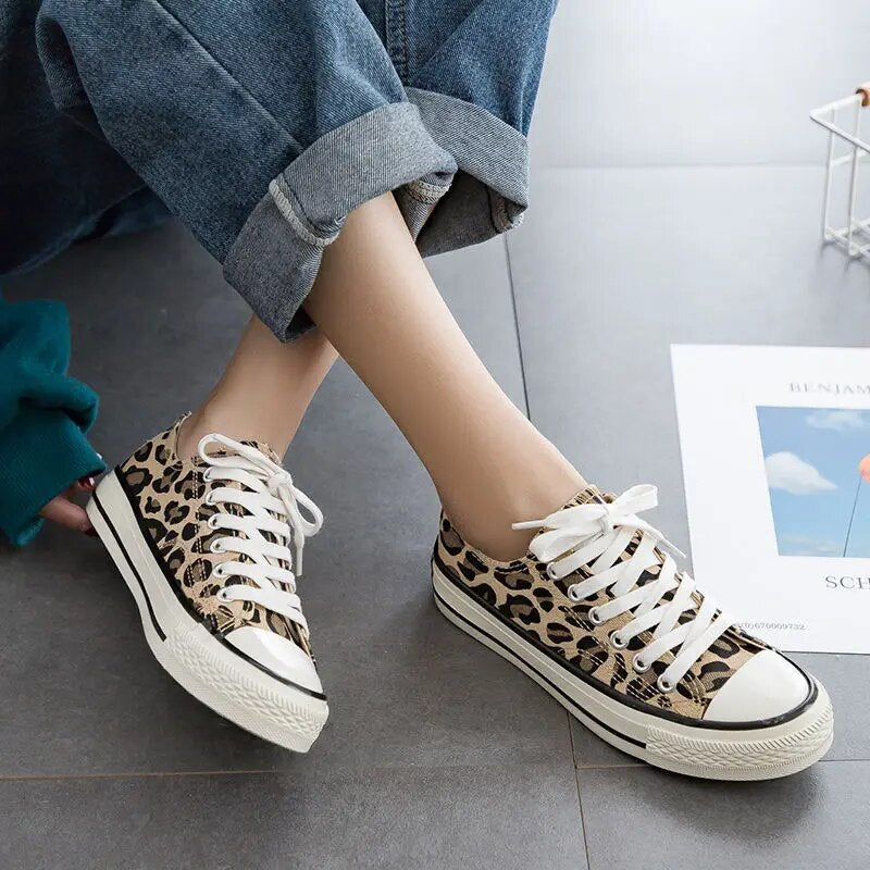 Leopardenmuster Sneaker Schuhe für Damen