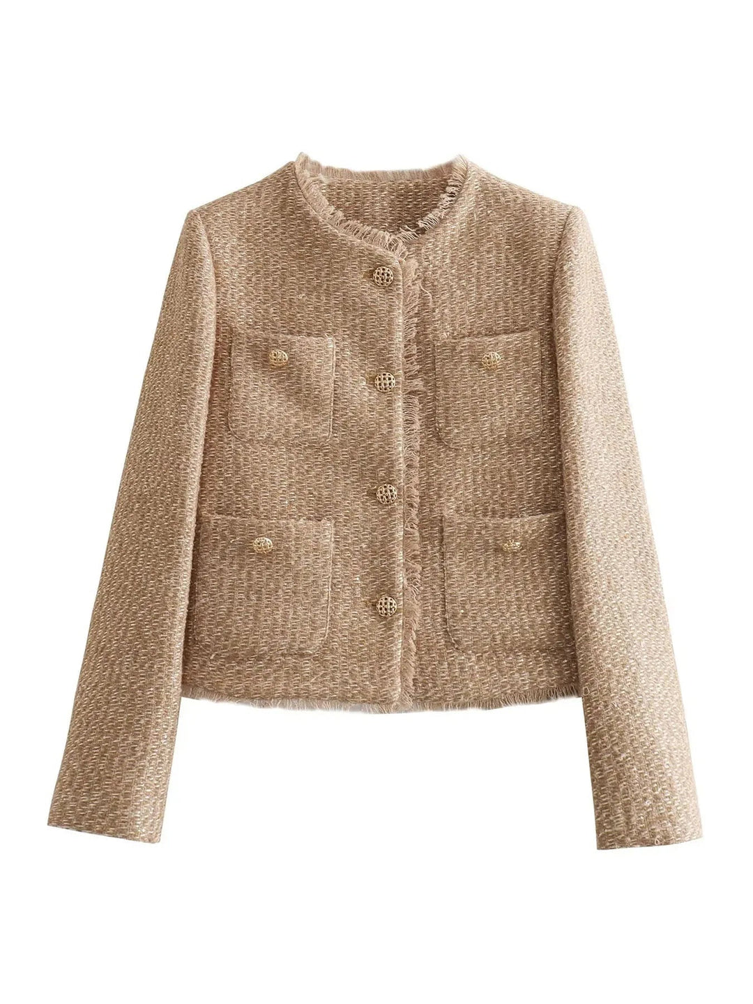 Damen's Strukturierte Klassische Jacke | Übergangszeit Elegant