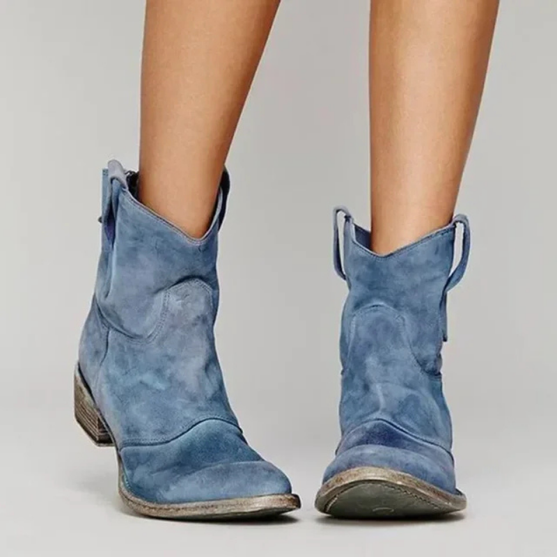 Western Stiefelette Damen Vintage Look | Komfort Rutschfest