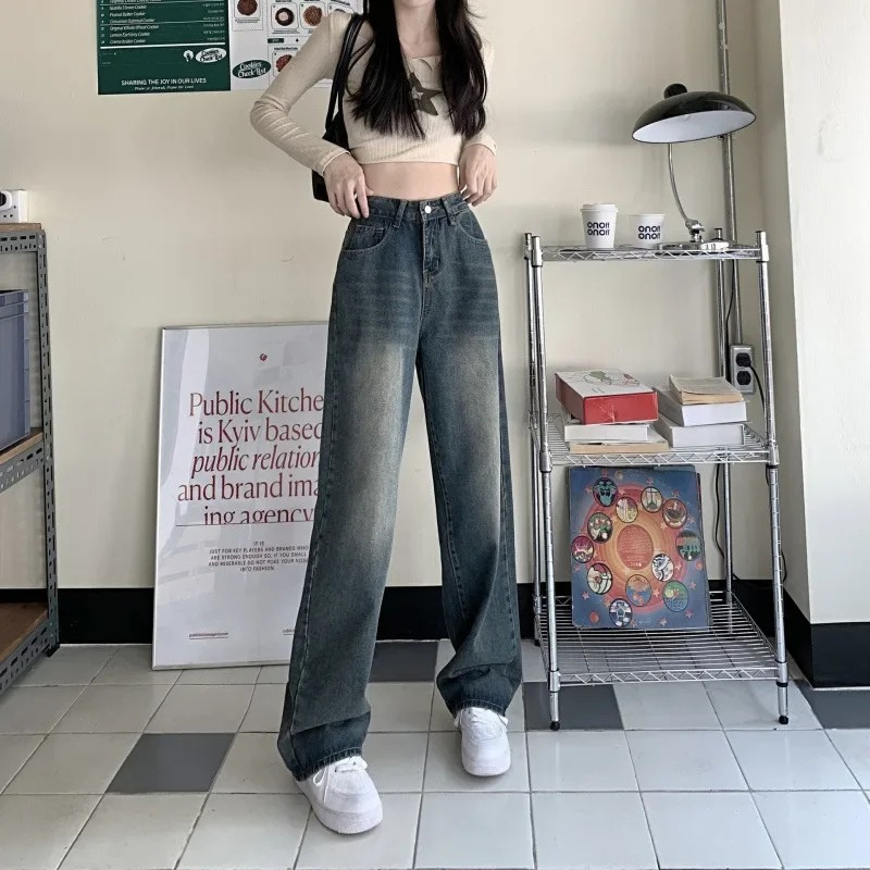 Baggy Jeans Damen | High Waist Weit