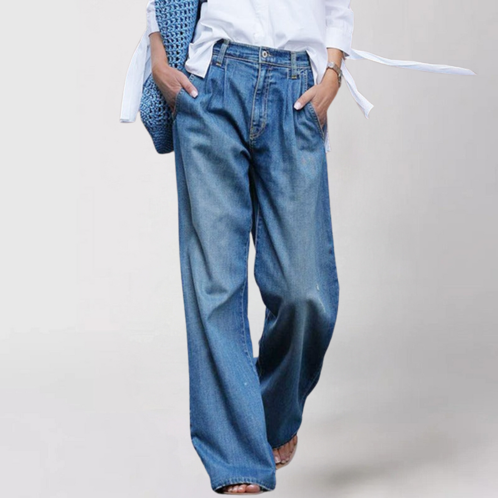 Damen Baggy Jeans Weit | High Waist & Entspannter Sitz