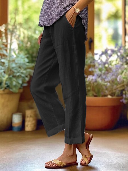 Lässige Leinen-Sommerhose für Damen