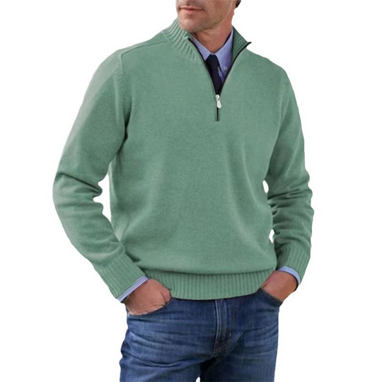 Herren Pullover Reißverschluss Freizeit | Warm Bequem Alltag
