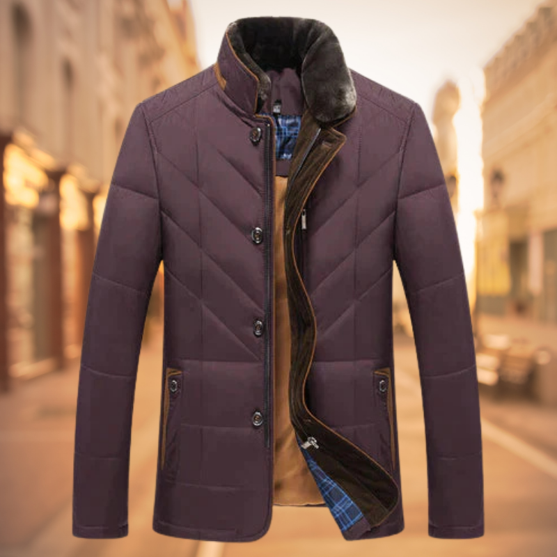 Herren Winterjacke Elegant Schlank | Warm Leicht Gefüttert