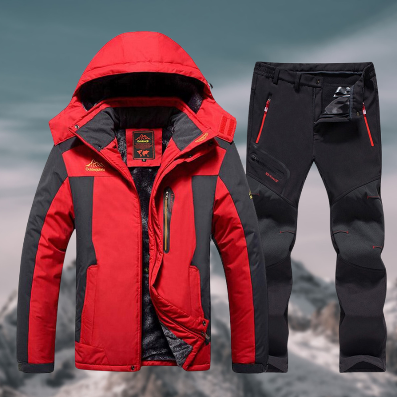Herren-Winter-Set mit Kapuze | Outdoor-Jacke mit passender Hose