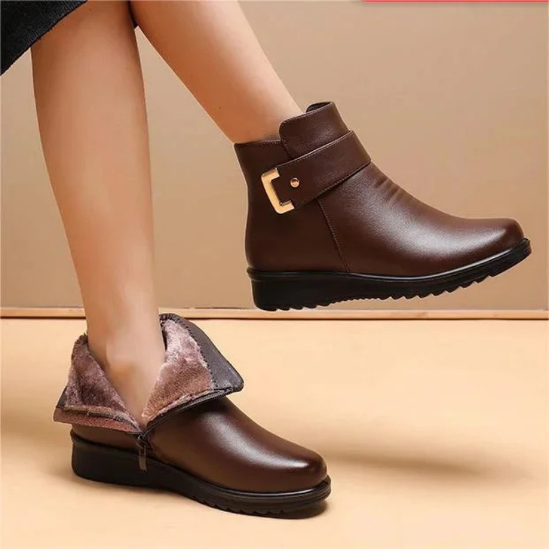 Damen Winter Stiefel | Ankle Warm Casual mit Absatz