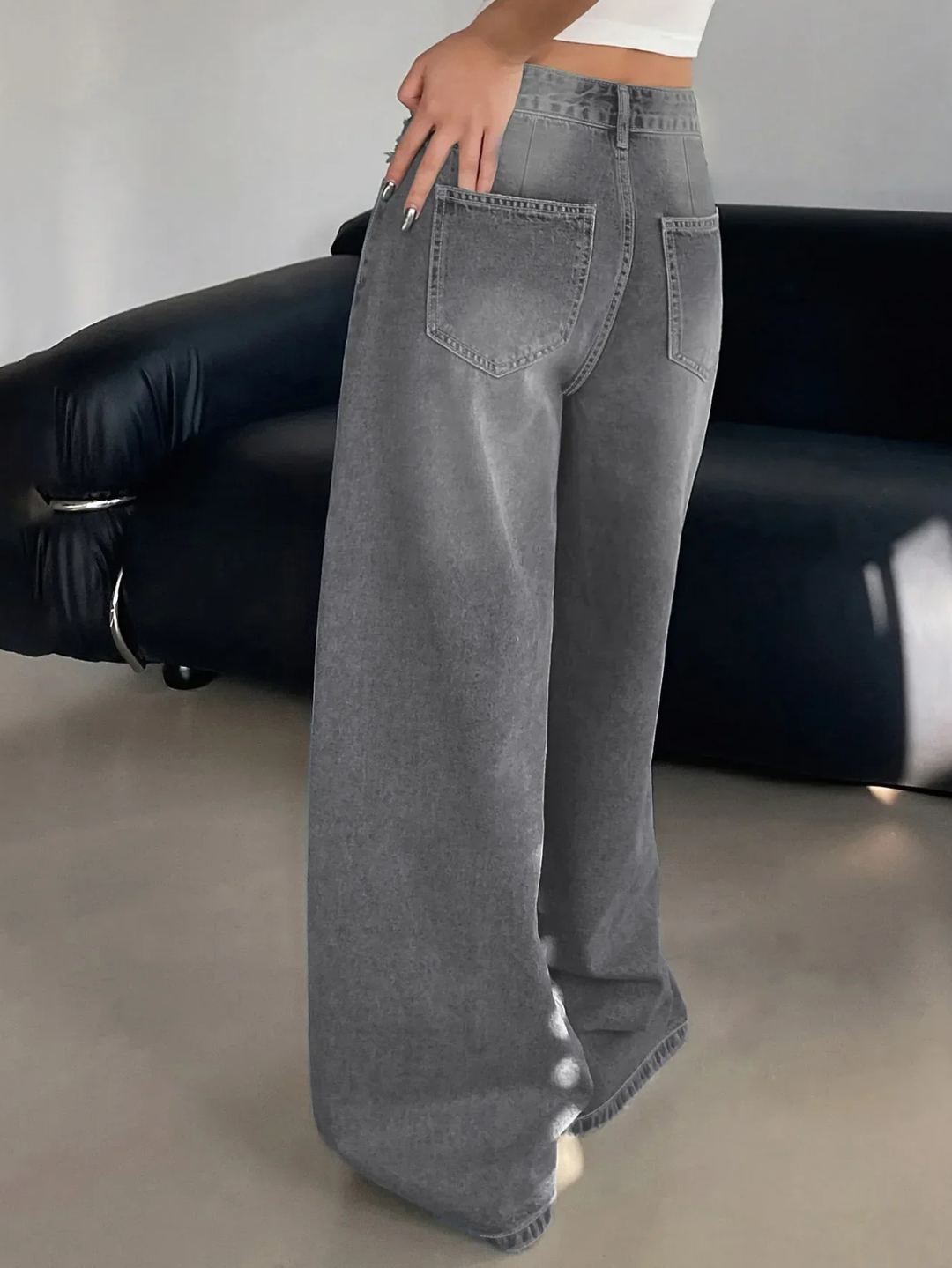 Baggy Jeans Damen | Weites Bein High Waist Jeans