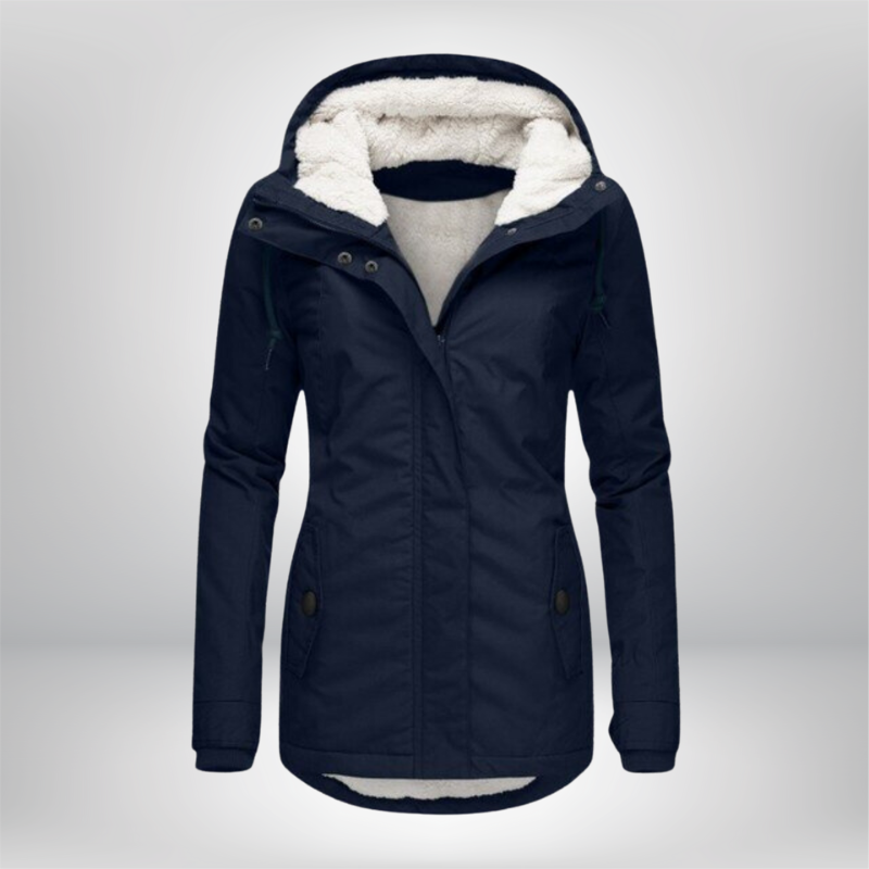 Winterjacke Damen mit Kapuze | Warm Gefüttert & Taschen