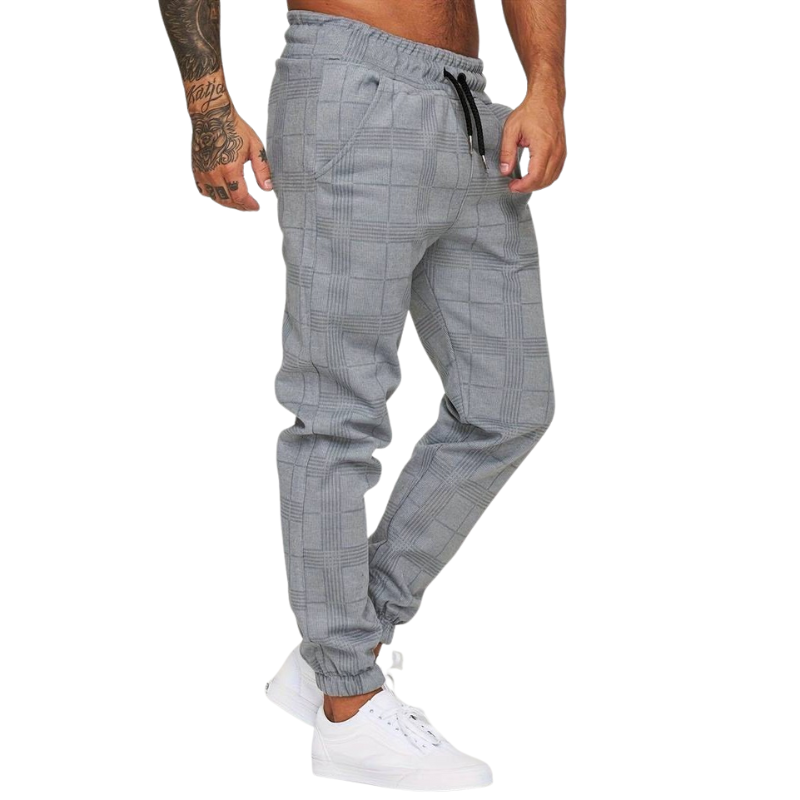 Jogginghosen Herren Kariert | Hose Mit Kordelzug Und Bündchen