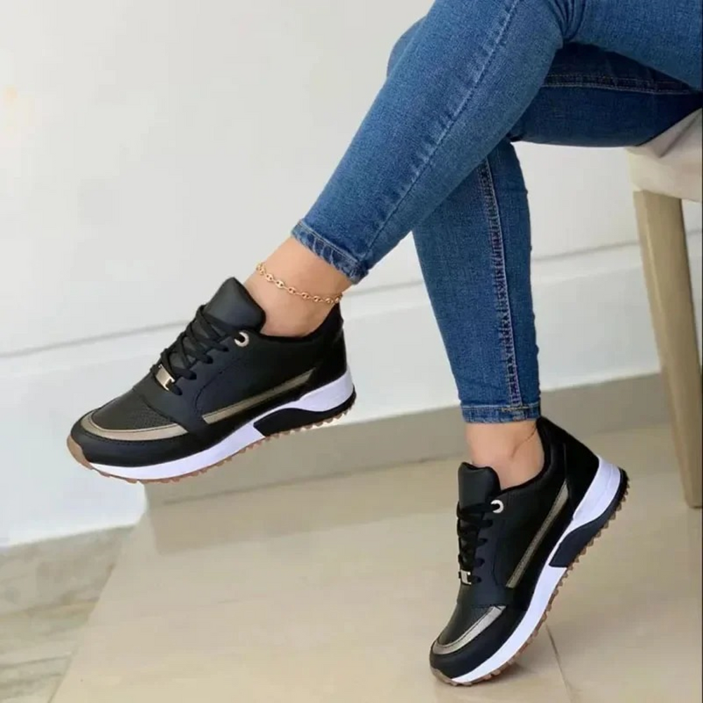 Sportliche Keil-Sneaker mit Schnürung für Damen