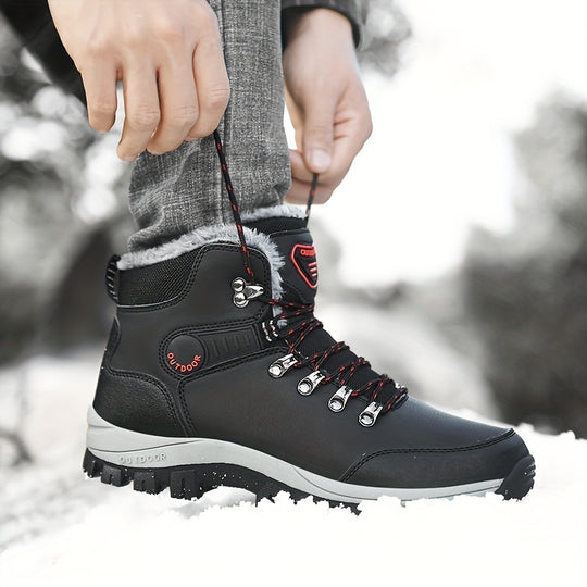 Winterschuhe Herren | Schnürstiefel Mit Hohem Schaft Und Innenfutter