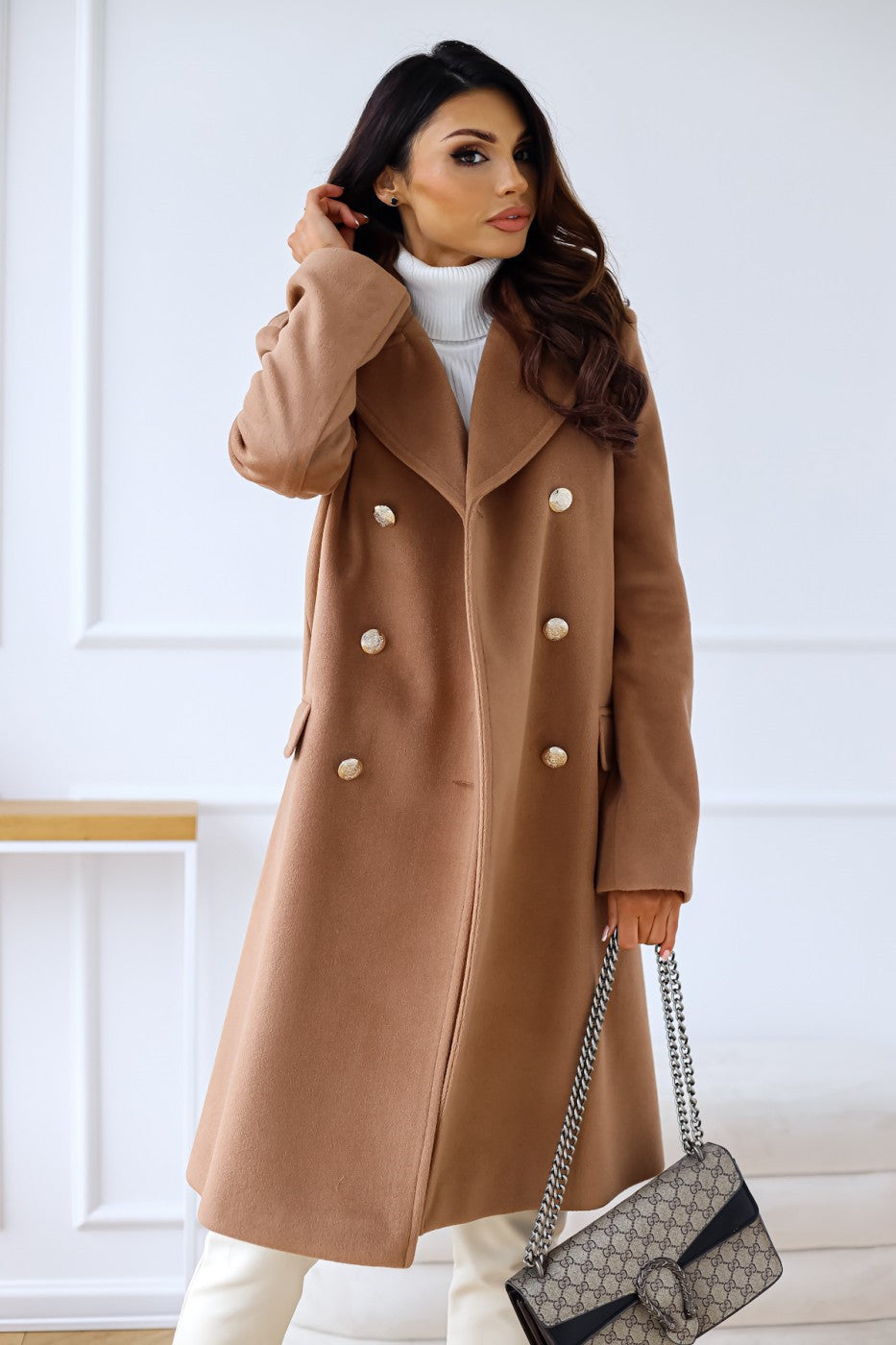 Trenchcoat Damen Klassisch | Lang Wintermantel Elegant
