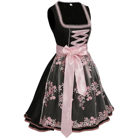 Damen Traditionelles Besticktes Dirndl Kleid | Midi