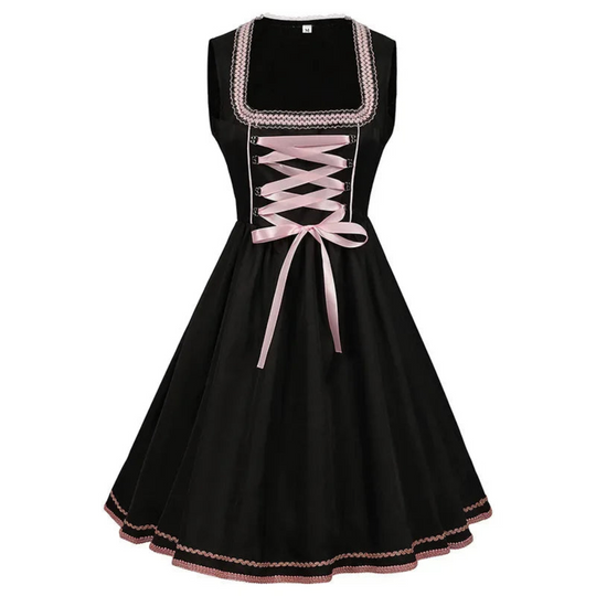 Damen Traditionelles Besticktes Dirndl Kleid | Midi