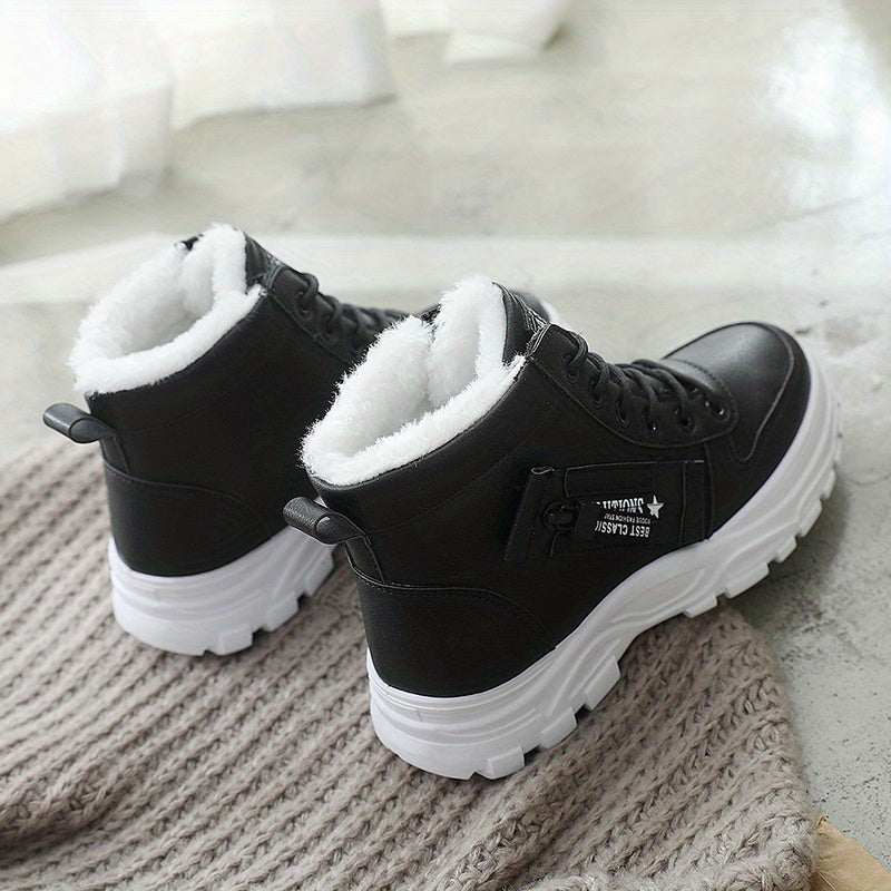 Winterschuhe Damen Stiefel | High-Top mit Schnürung