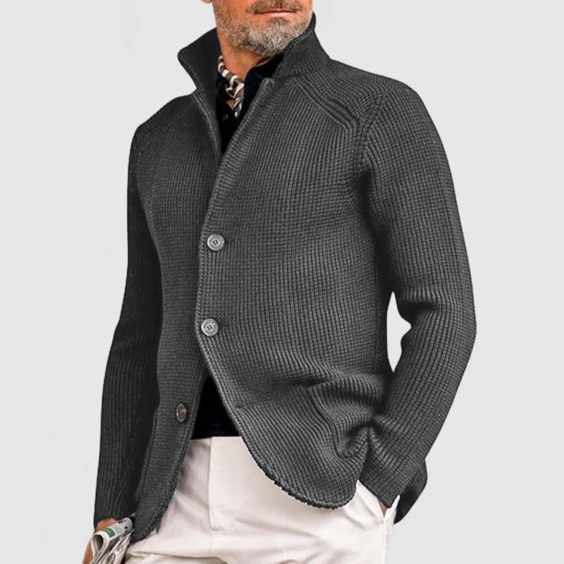 Herren Klassische Strickjacke | Taschen Und Knopfverschluss