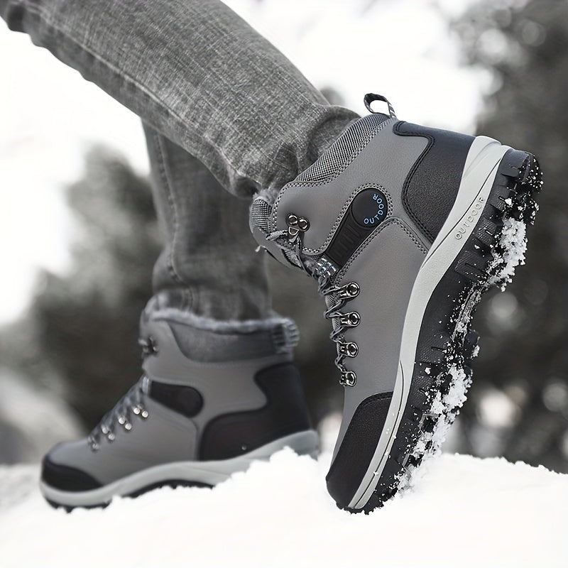 Winterschuhe Herren | Schnürstiefel Mit Hohem Schaft Und Innenfutter