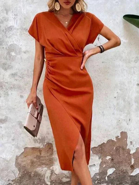 Wickelkleid mit Schlitz für Damen