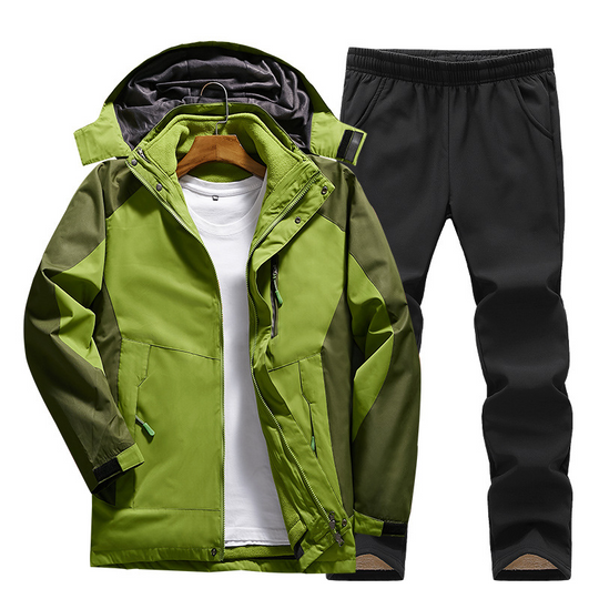 Winterjacke Damen Set | Gefütterte Kapuzenjacke mit Hose