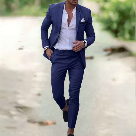 Blazer und Hose Zweiteiliges Set für Herren