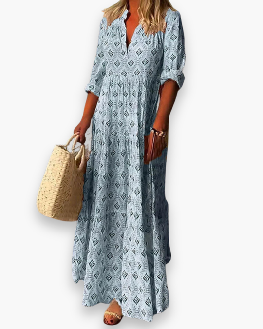 Damen Elegantes Boho Maxikleid | Festlich