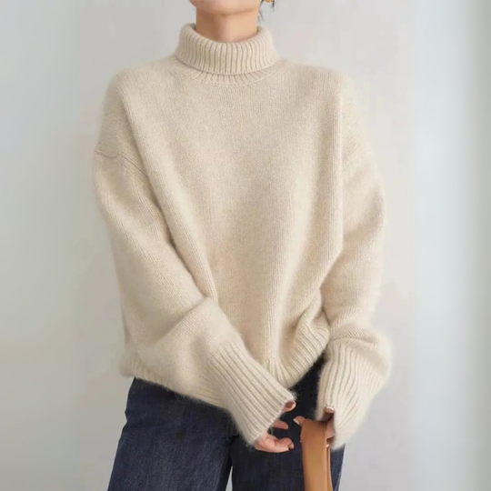 Damen Pullover | Strick modern mit Rollkragen