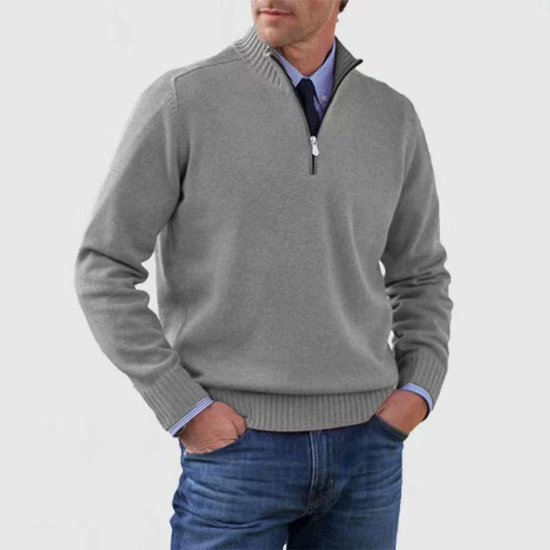 Herren Pullover Reißverschluss Freizeit | Warm Bequem Alltag