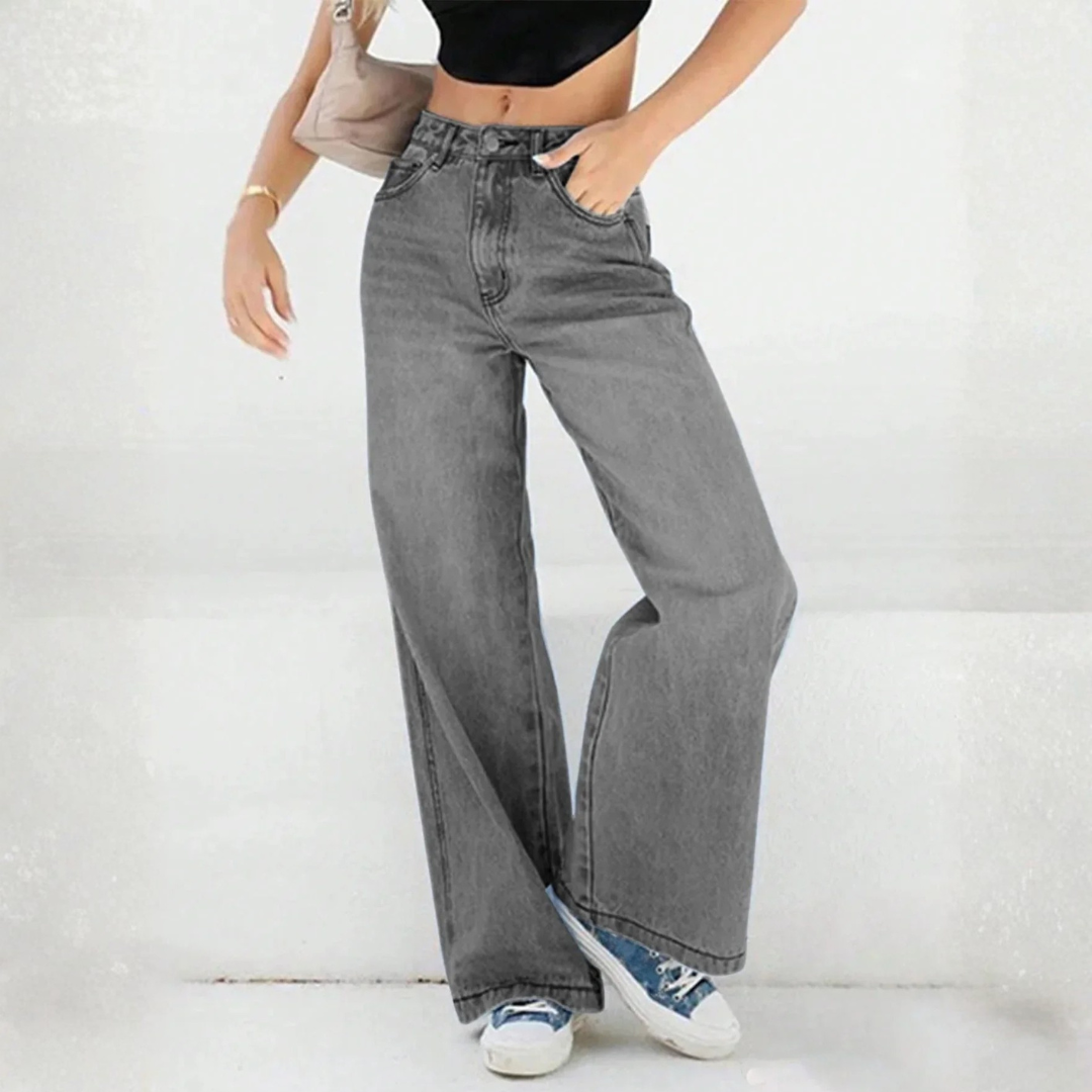 Baggy Jeans Damen | High Waist Hose mit weitem Schnitt
