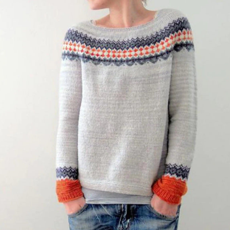Damen Pullover | Moderner Strick mit Rundhalsausschnitt