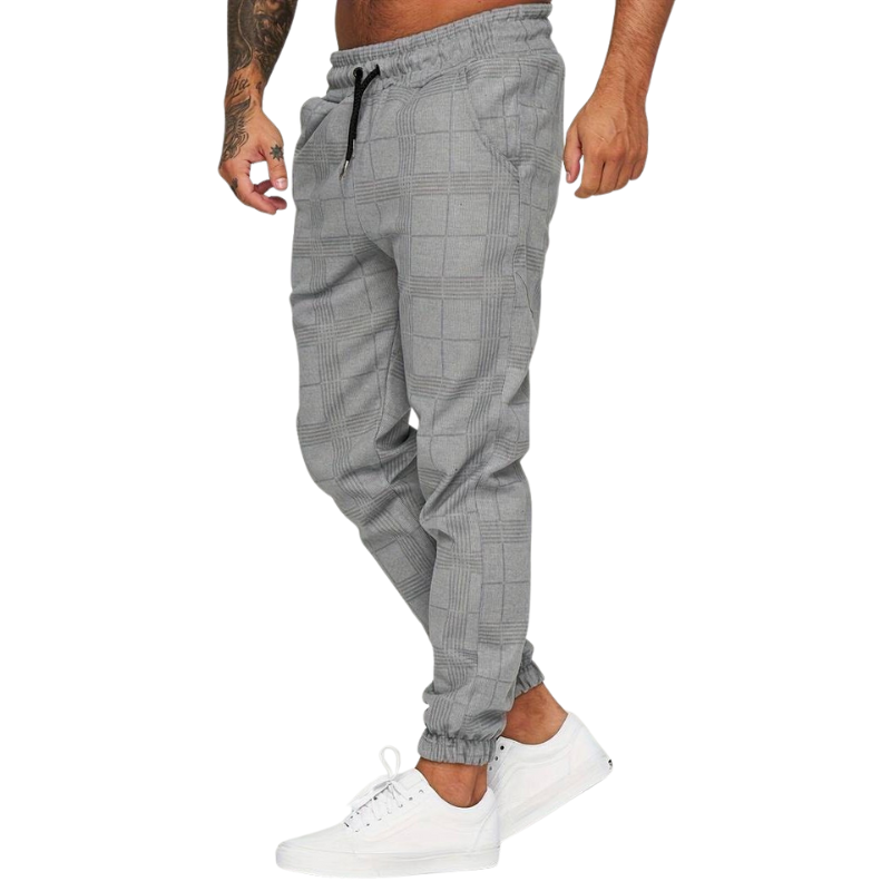 Jogginghosen Herren Kariert | Hose Mit Kordelzug Und Bündchen