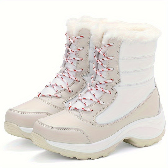 Winterschuhe Damen Stiefel | Schnürung mit Knöchelhohem Schnitt