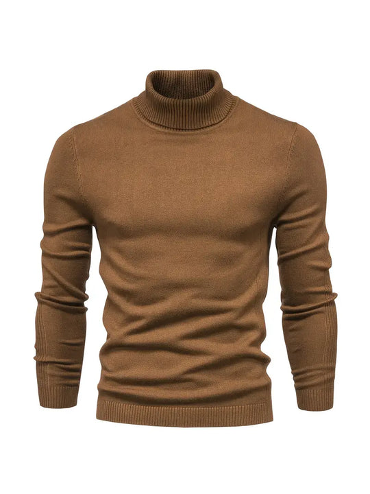Herren Pullover Turtleneck Slim Fit | Weich Strick Langarm