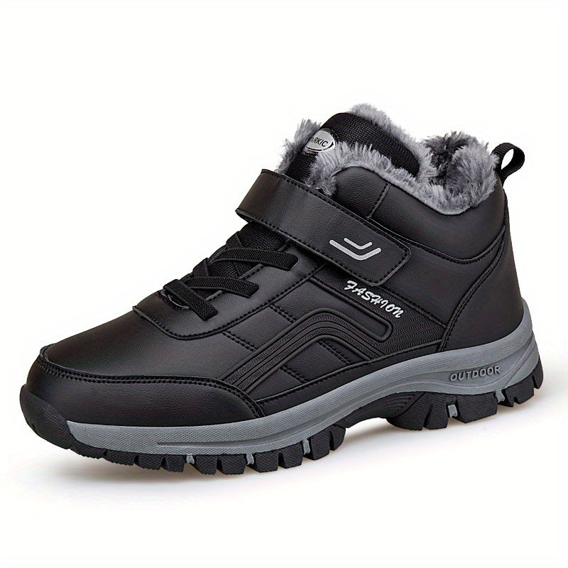 Winterschuhe Herren | Halbhohe gefütterte Schnürstiefel