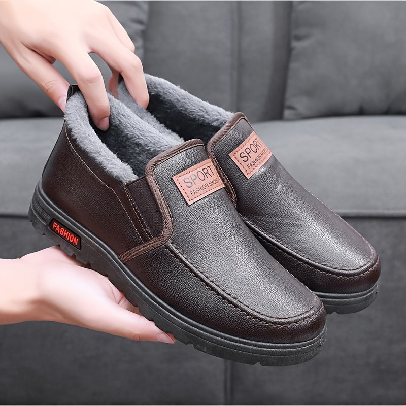Winterschuhe Herren | Gefütterte Slip-On Mittelhoher Schnitt
