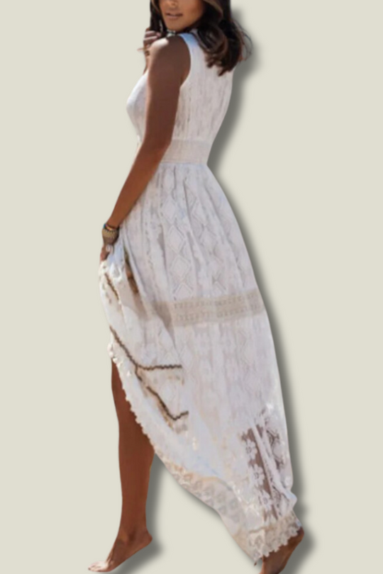 Boho V-Ausschnitt Sommerkleid für Damen