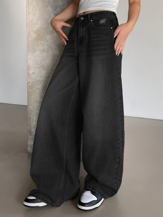 Baggy Jeans Damen | Locker Geschnitten Mit Weitem Bein