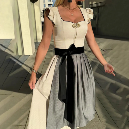 Damen Elegantes Dirndlkleid | Oktoberfest Trachtenkleid