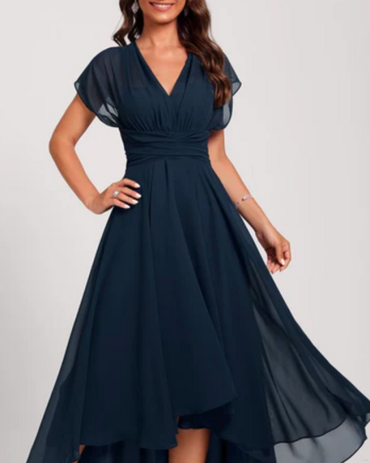 Damen Elegantes Ausgestelltes Kleid | Midi für Hochzeitsgast und Abendveranstaltungen