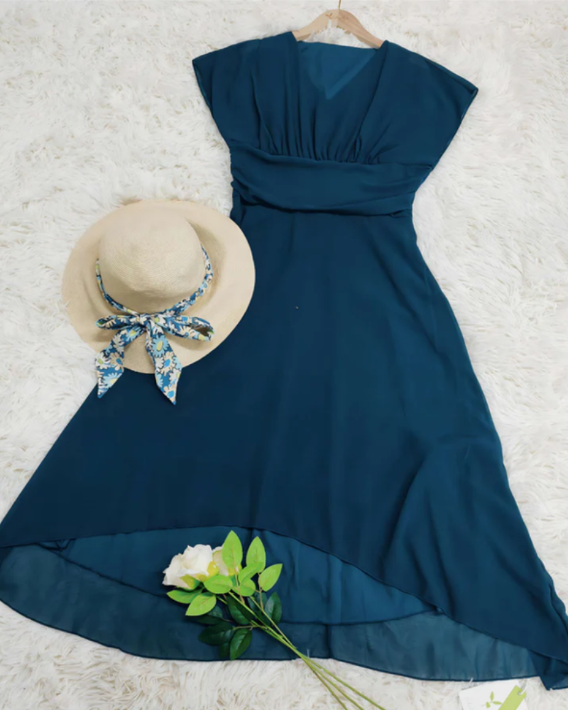 Damen Elegantes Ausgestelltes Kleid | Midi für Hochzeitsgast und Abendveranstaltungen