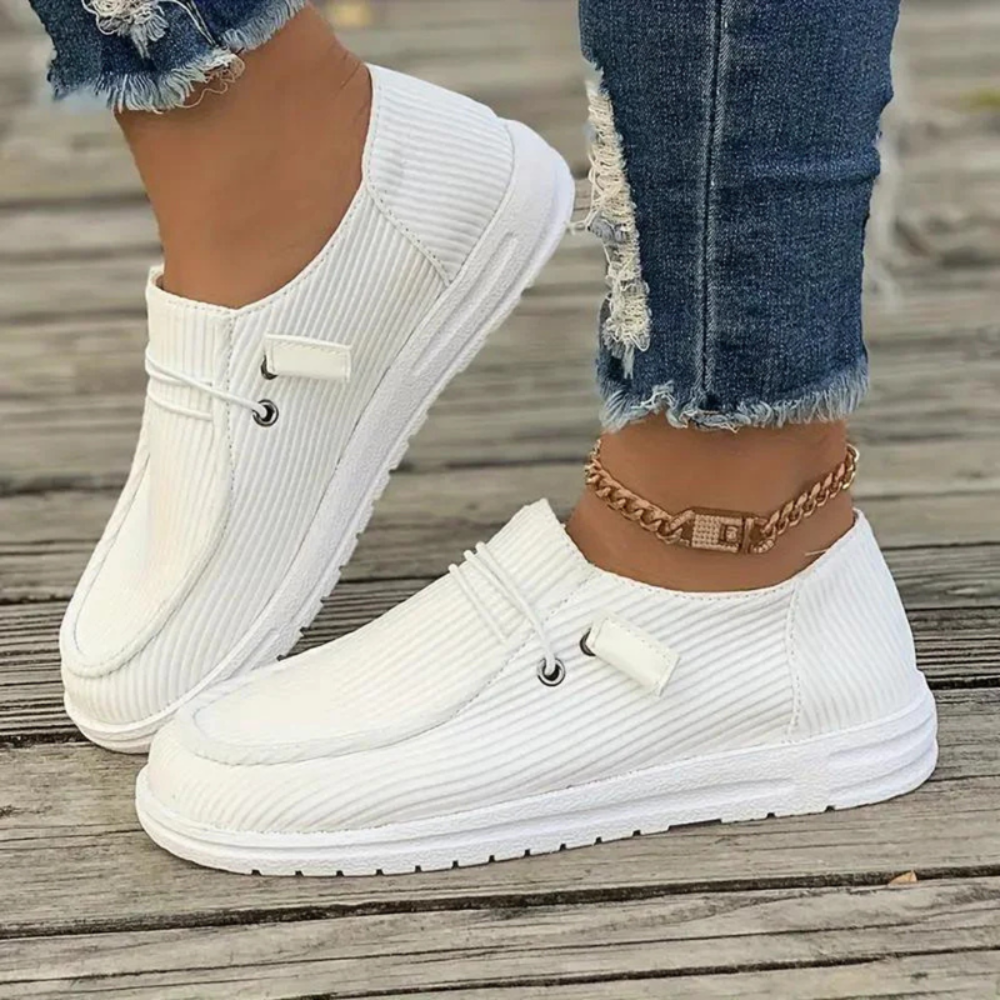 Damen Slipper Freizeitschuhe | Bequeme Schnürschuhe mit rutschfester Sohle