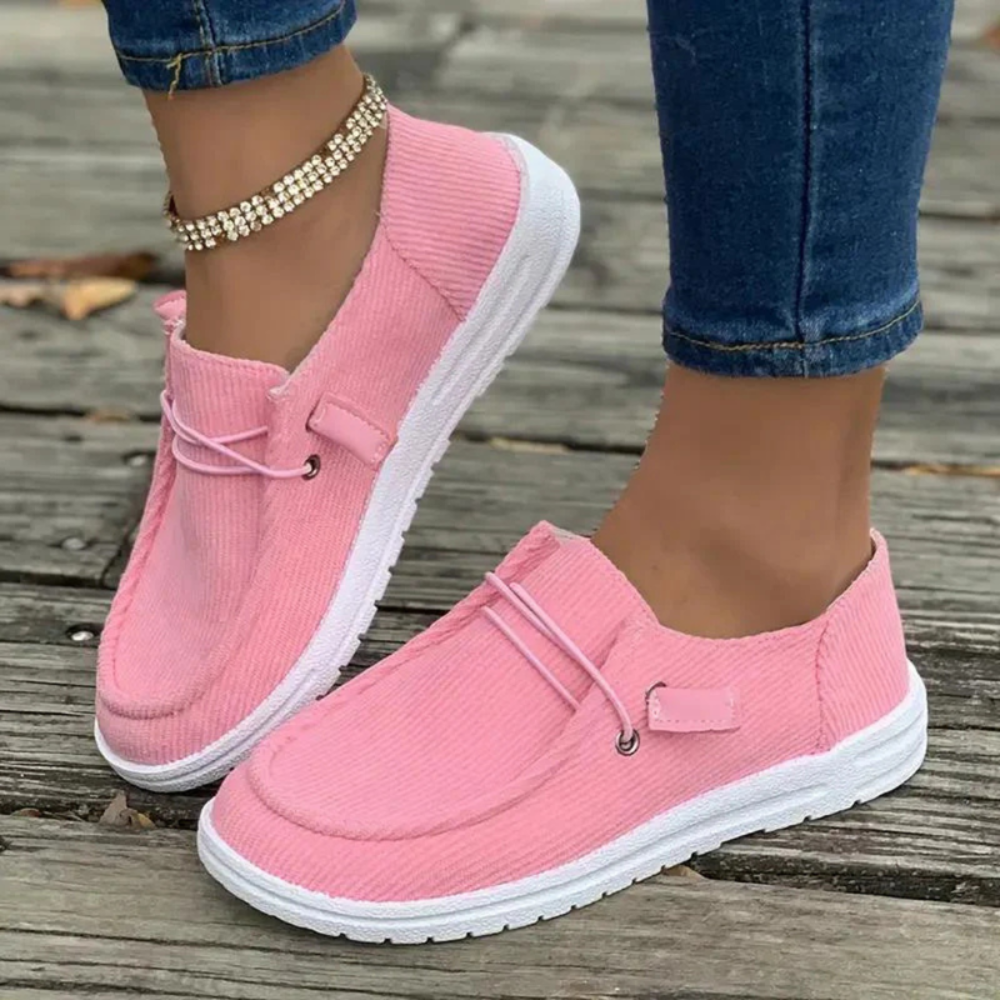 Damen Slipper Freizeitschuhe | Bequeme Schnürschuhe mit rutschfester Sohle
