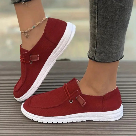 Damen Slipper Freizeitschuhe | Bequeme Schnürschuhe mit rutschfester Sohle