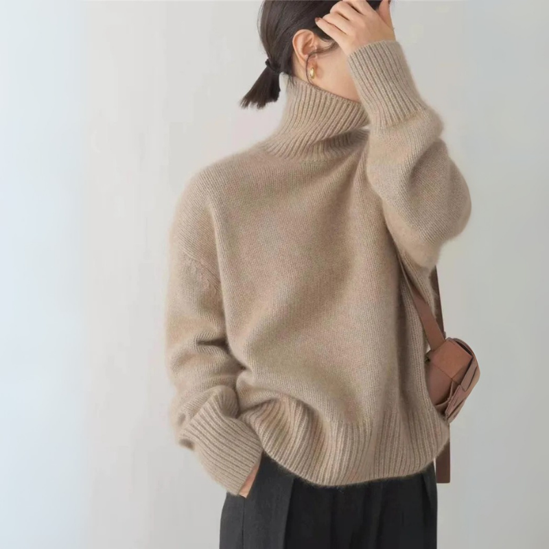 Damen Pullover | Strick modern mit Rollkragen