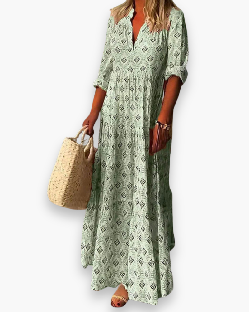 Damen Elegantes Boho Maxikleid | Festlich