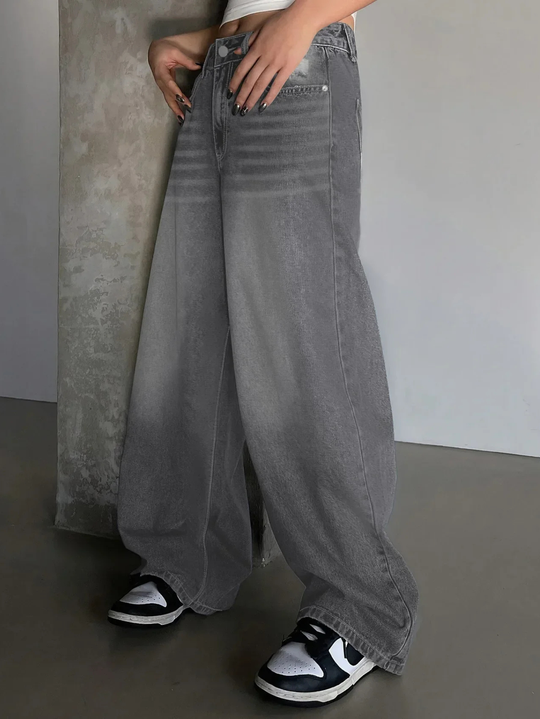 Baggy Jeans Damen | Weites Bein High Waist Jeans